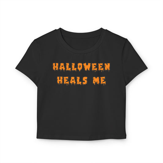Halloween Heals Me Women's Crop Tee